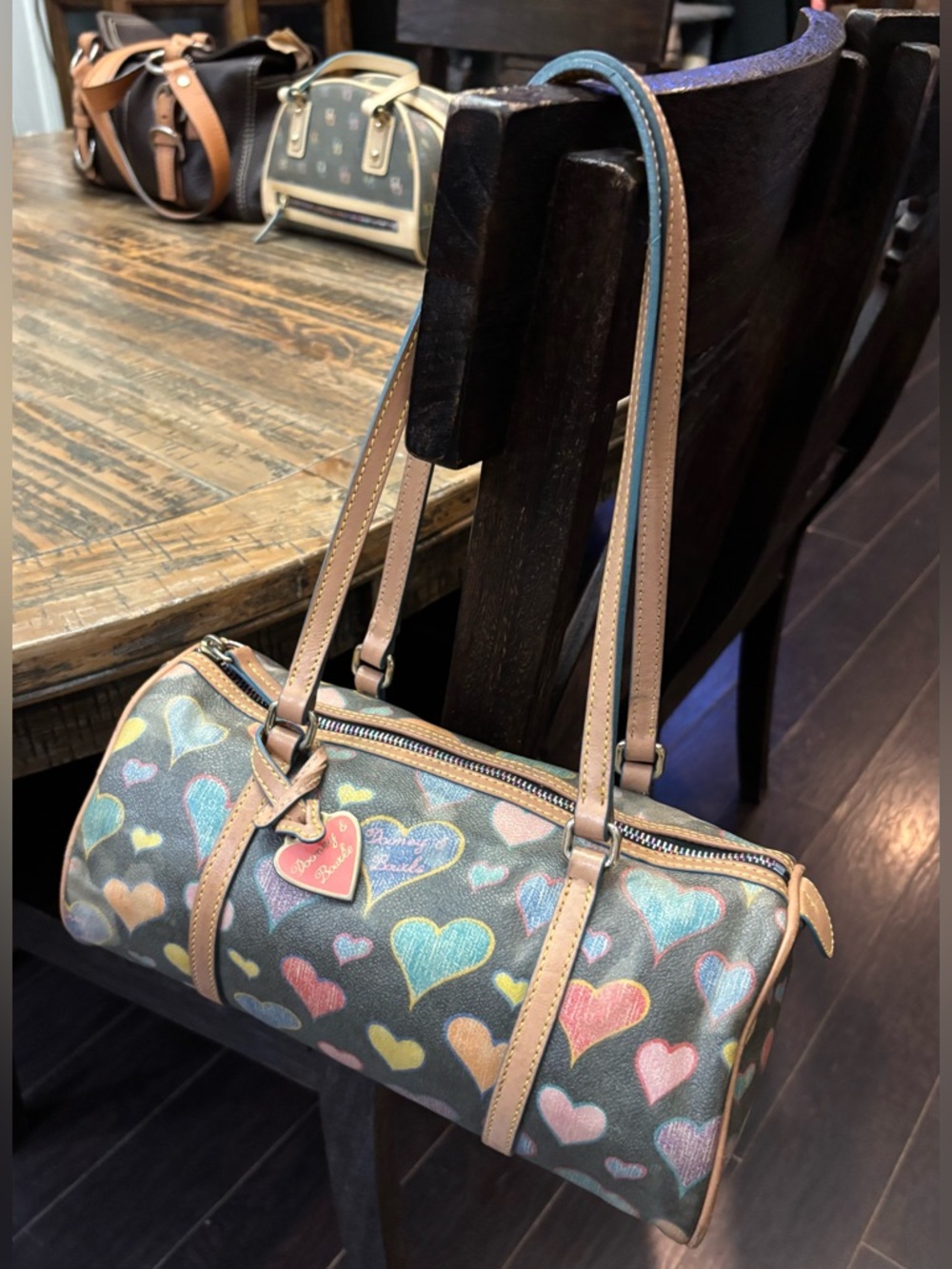 Dooney & Bourke Crayon Doodle Barrel Bag - Picture 10 of 16